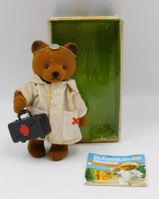 Simba Doktor Bar Doctor Bear Doll Teddy Bear Vynil Puppy 12cm Germany 1980