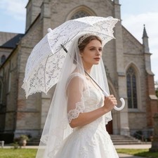 Hollowed Out Women's Lace Umbrellas Bride Prop Umbrella Stage Performance