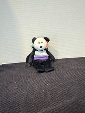 Ty Beanie Baby Count the Halloween Bear Vampire Dracula Plush 2004