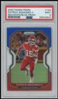 2020 Panini Prizm Patrick Mahomes II Red White Blue Prizm #124 PSA 9 MINT