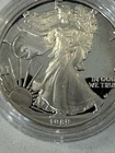 1989 S Mirror Finish American Silver Eagle Bullion Proof $1 Coin OGP COA
