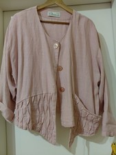 3 teil. Anzug Marc Abbas Leinen, altrosa