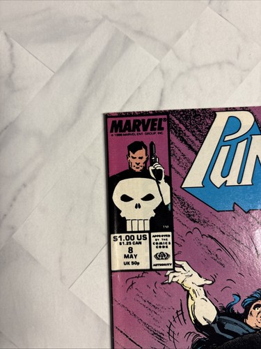 The Punisher #8 2X SIGNED WHILE PORTACIO & MIKE BARON (Marvel 1988) - Picture 6 of 9