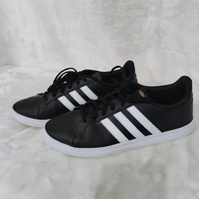 Adidas Courtpoint X Black White Gold Womens Shoes Size 7 Sneakers FW7379