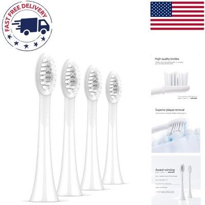 Rechargeable Sonic Toothbrush Heads - 4 Replacement Brushes for Complete Care