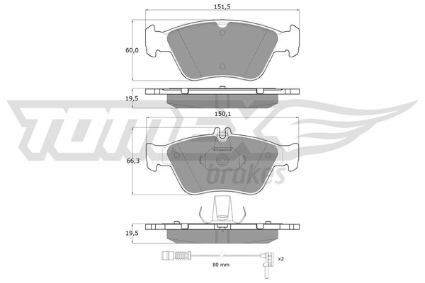 Bremsbelagsatz Scheibenbremse Tomex Brakes Tx 11-471 FüR Mercedes Klasse W210-image