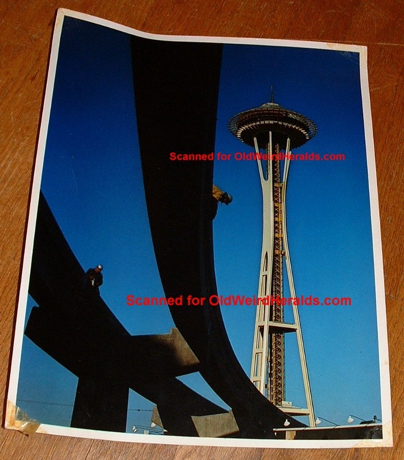 1961 Seattle World's Fair Space Needle Construction Photo by Gene Trindl Original Vintage