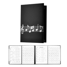 4 Seitig Notenordner Aufklappbar Notenmappe Faltbar Musikordner Schwarz Noten...
