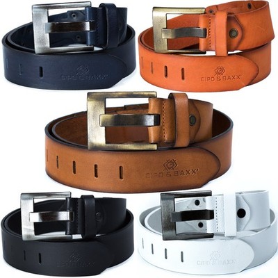 Cipo & Baxx Herren Echtleder Ledergürtel Echt Leder Gürtel Belt Genuine Leather