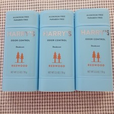 Harry's Deodorant Odor Control Redwood Aluminum Free Paraben Free 3 Pack New