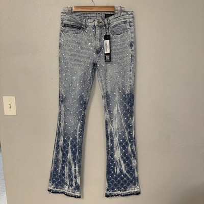 Rockstar Original RSM Stacked Flare Jeans Men's 32 Distressed