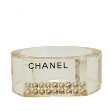Chanel Logo Bangle Women Yellow One Size