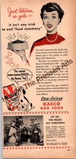 1950s Kasco Dog Food Ad &ndash; &ldquo;Just Between Us Girls&rdquo; &ndash; End Food Monotony for Your D