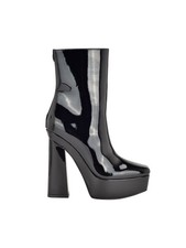 GUESS Womens Black 1-1/2" Platform Byra Square Toe Block Heel Booties 6 M