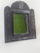 Egyptian Revival Wall Mirror Black Carved Fra...