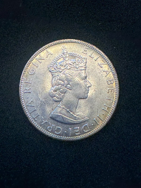 SILVER COIN 1964 Bermuda One Crown 50% Silver Coin