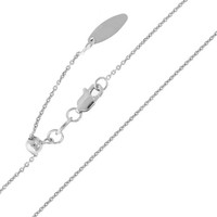 Cavill Damen Ankerkette 925 Sterling Silber Rhodiniert 58-62 Cm Echtschmuck