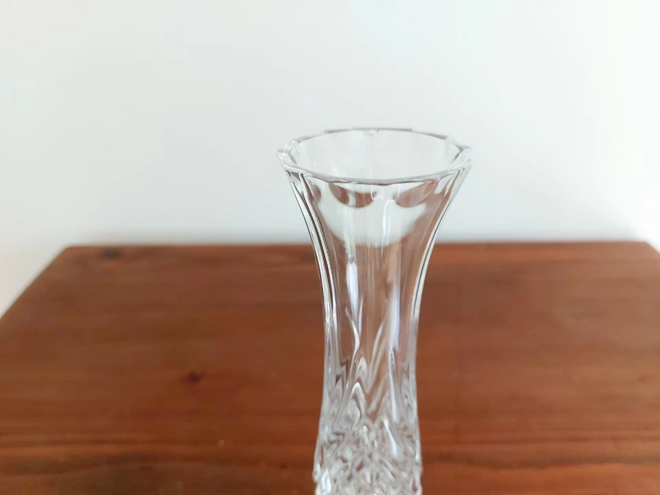 Schmale Glas Vase mit schönen Muster H 18cm - Bild 4 von 4