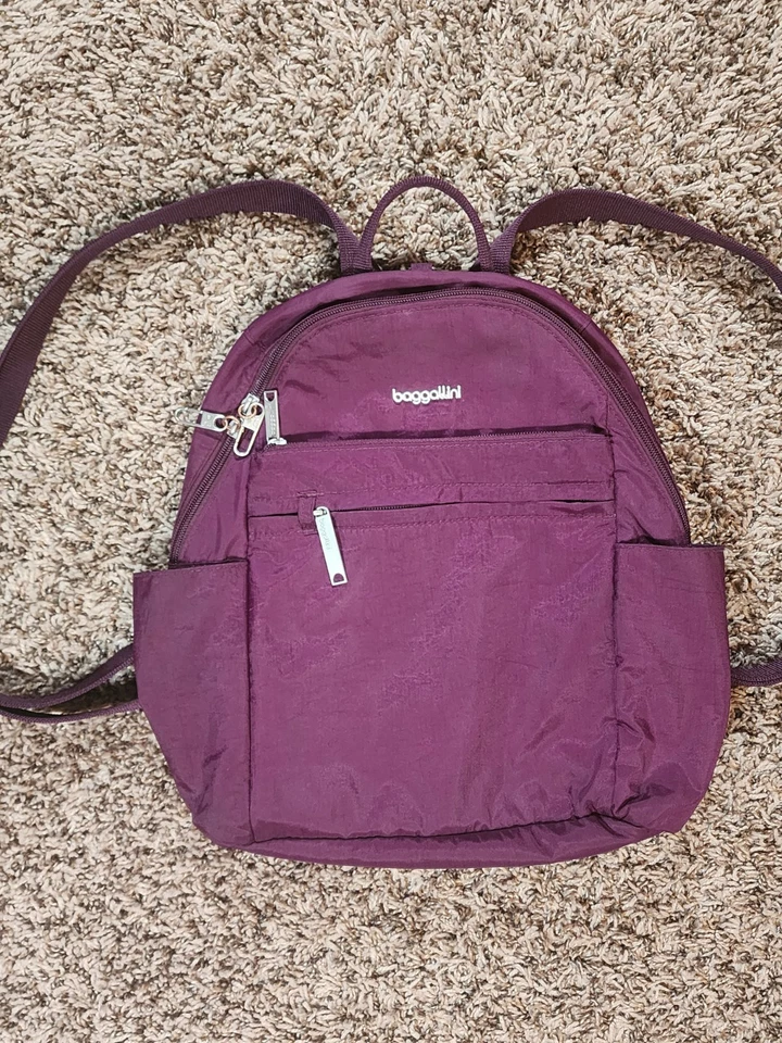 Mochila de viaje de vacaciones antirrobo Baggallini Securtex - Bolsillos RFID - Púrpura Foto 2 de 4