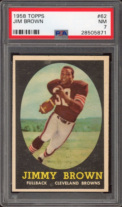 1958 Topps #62 Jim Brown ROOKIE PSA NM 7