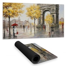 Begin Home Decor C1DM1531WG1YKA 16 x 32 in. Arc De Triomphe Gray Desk Mat - E...