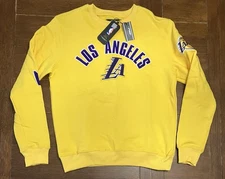 Men’s Pro Standard Size XL Los Angeles Lakers Yellow Crewneck Sweater NWT NBA