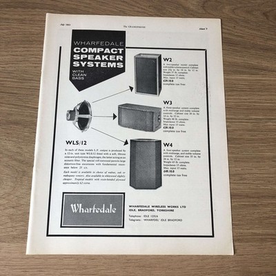 GRAM178 MAGAZINE ADVERT 11X8 WHARFEDALE COMPACT SPEAKERS