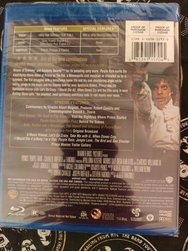 Prince Purple Rain Blu-ray 1984 brandneuer Zustand schneller Versand - Bild 2 von 2