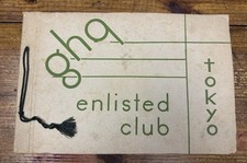 1940's GHQ ENLISTED CLUB TOKYO OCCUPIED JAPAN BOOM w/ PHOTOS MILITARY