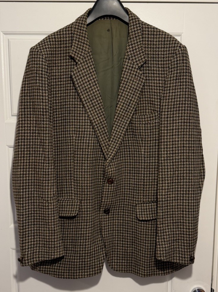 Vintage Harris Tweed Guards Jacket Schneiders & Son - Made In England - Large