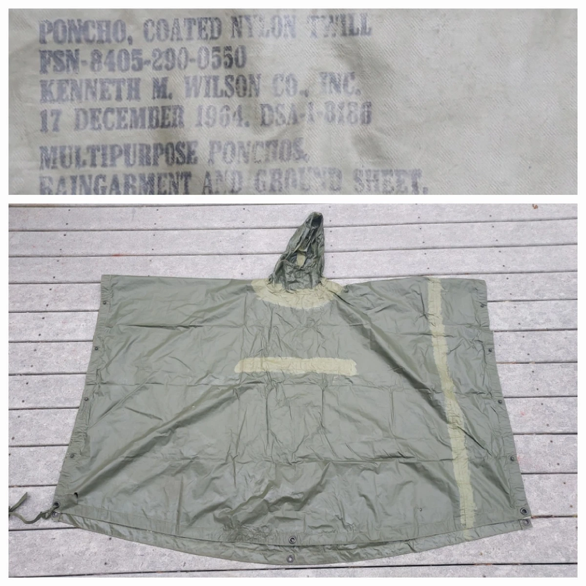 Vietnam Poncho In Original Vietnam War Personal & Field Gear for