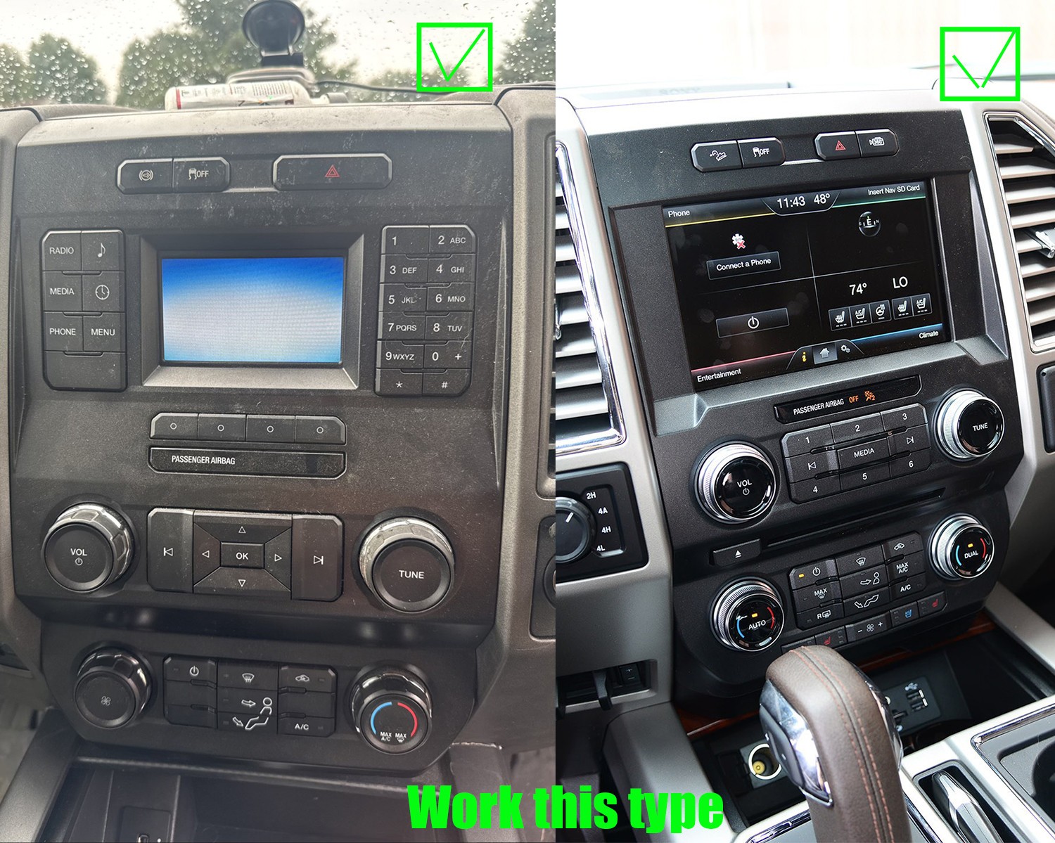 12.1''Car Android 14 GPS Player CarPlay Stereo For FORD F150 F250 F350 2015-2020