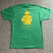Courvoisier Cognac T Shirt Mens XL Green Short Sleeve Single Stitch Vintage RARE