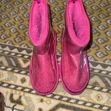 JUICY COUTURE Klash Faux Fur Lined Winter Boots HOT PINK -