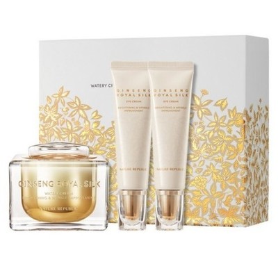 NATURE REPUBLIC Ginseng Royal Silk Watery Cream w/ Eye Cream 3 Set Hydrating
