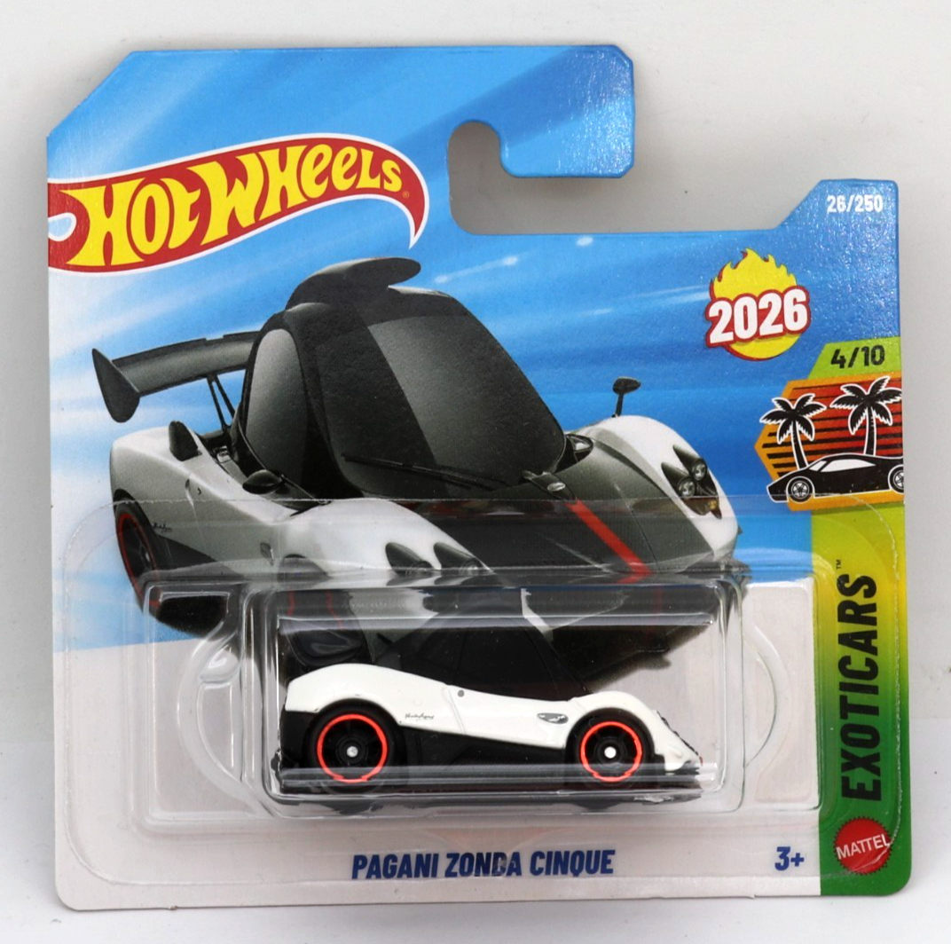 Hot Wheels Pagani Zonda Cinque Exoticars Tooned1/64 Scale Die-cast Model Toy Car