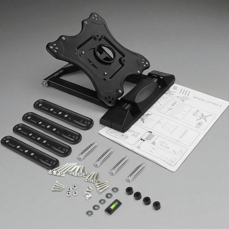 TV Wall Mount Tilt Bracket for 17-43 inch TVs Max VESA 200 x 200mm Black Home - Image 2 of 4