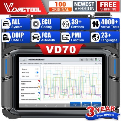  VDIAGTOOL VD70 Car Bidirectional OBD2 Scanner Auto Diagnostic Tool All System 