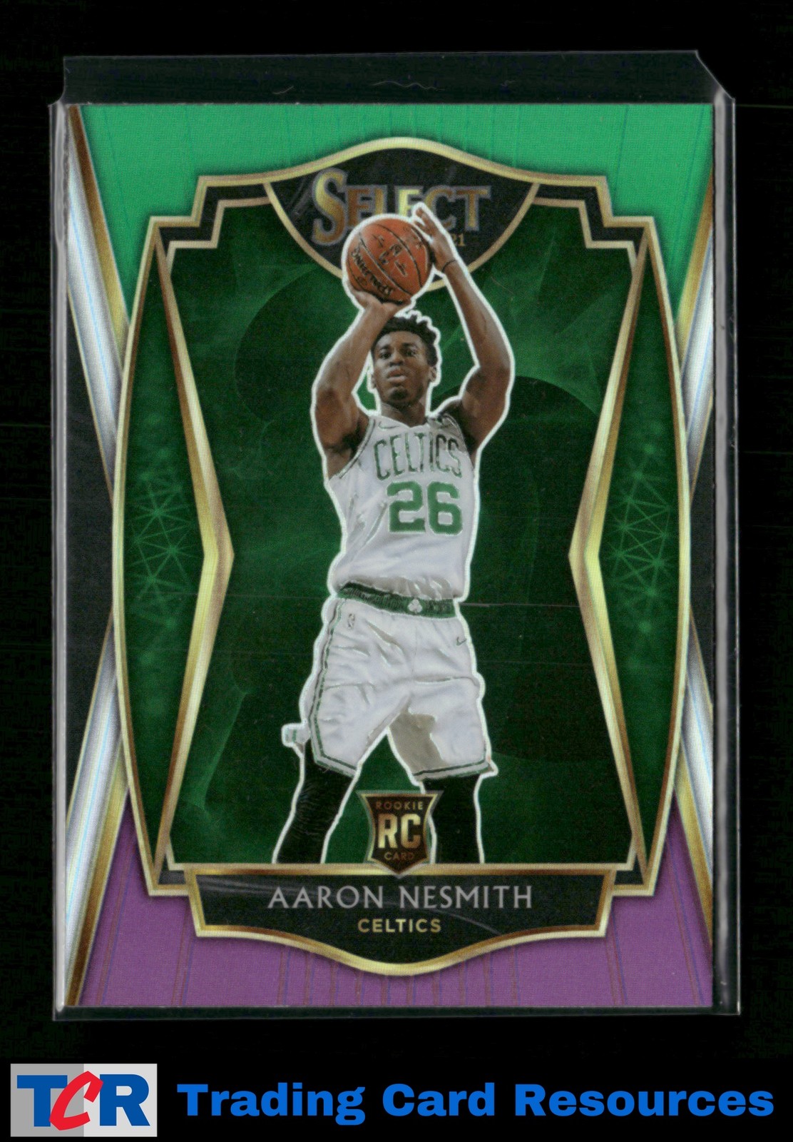 2020-21 Panini Select #190 Aaron Nesmith Green White Purple