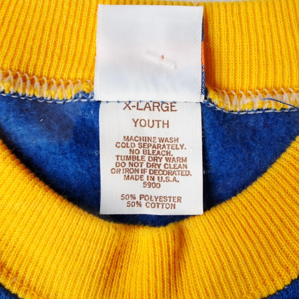 Vintage 70s Nike Sweatshirt Youth XL Orange Swoosh Crewneck Pullover Shirt 80s - Image 4 of 4