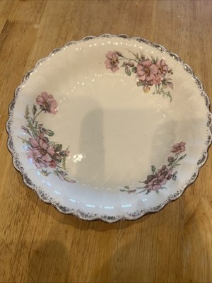 Limoges Wild Rose Porcelain Soup Bowl 8  Hand Painted 22k Gold Warrented USA