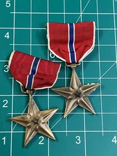 WWII Bronze Star Medal x 2
