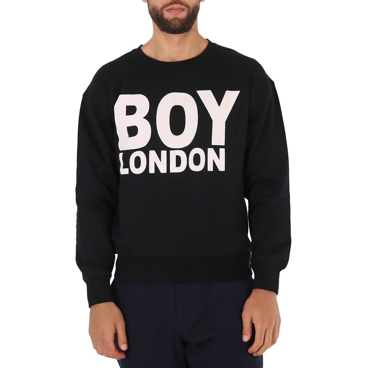 Черно-белая светоотражающая хлопковая толстовка Boy London из хлопка маленький размер 4690₽