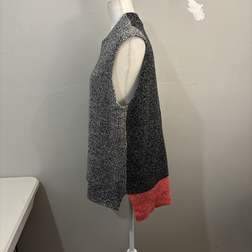 M&S Autograph Chunky Knit Sleeveless Sweater Two Tone Women UK Large /US Medium - Picture 3 of 14