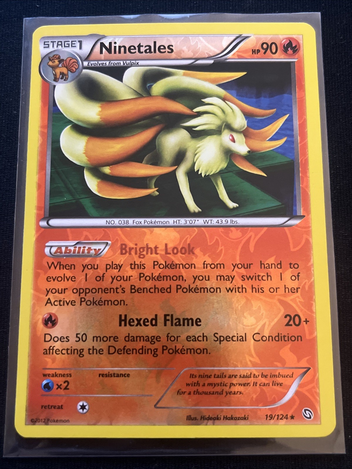 Ninetales 19/124 Dragons Exalted Reverse Holo