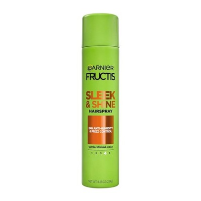 Garnier Fructis Sleek & Shine Hairspray Extra Strong Hold 24H Frizz Control 8.25