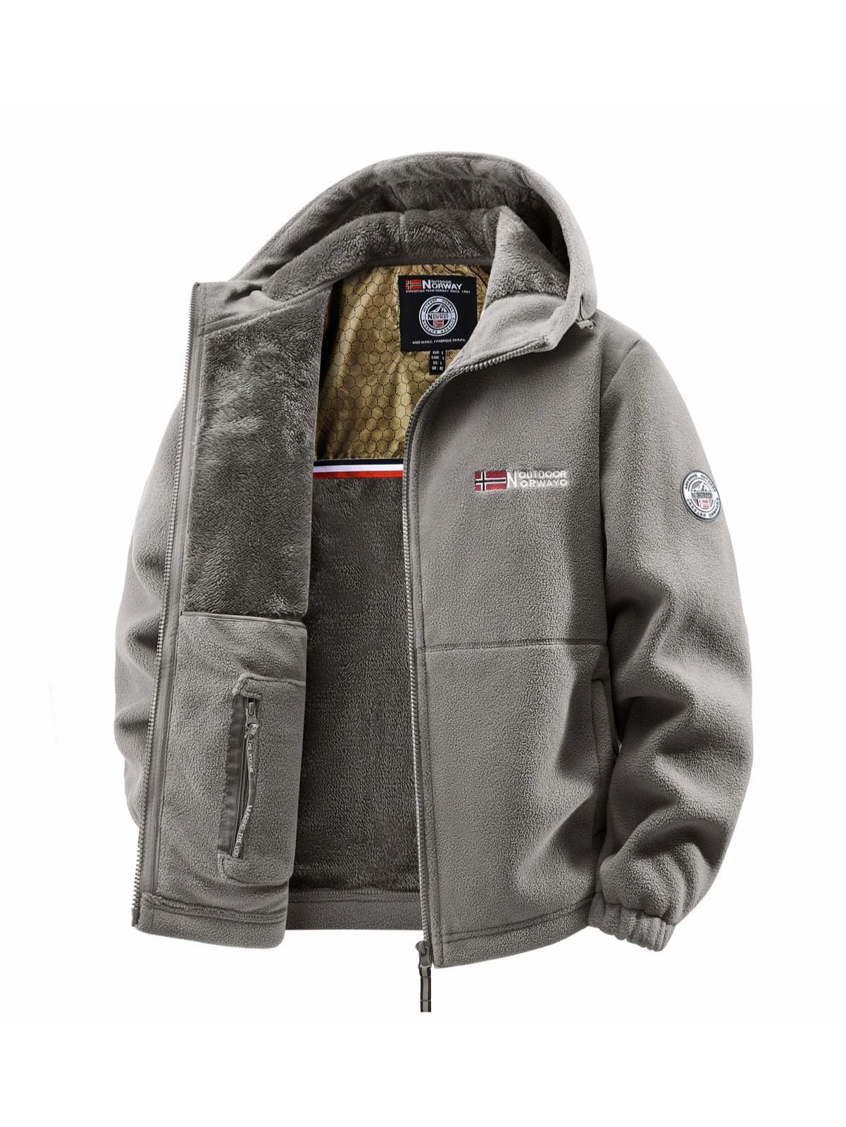 Men's Autumn and Winter Outdoor Hooded Jacket, Suitable for Daily Wear at Home