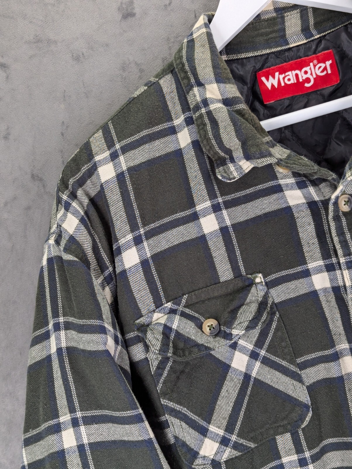 Wrangler Lumberjack Shirt Jacket Men's Size 2XL Padded Lined Plaid USA Workwear image 5