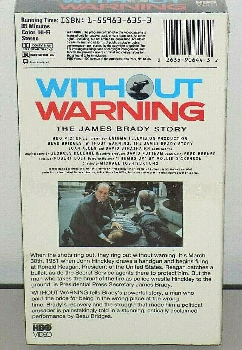 (未使用･未開封品)Without Warning: James Brady Story [VHS] WITHOUT WARNING JAMES BRADY STORY VHS NEW WATERMARK Sealed