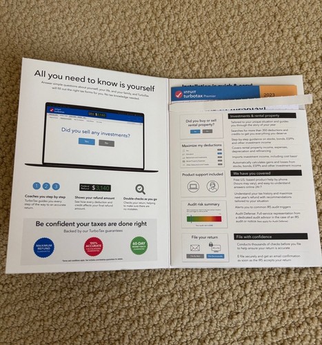 TurboTax Premier 2023 Federal + E-file + State For PC/Mac Disc Or Download - Picture 2 of 3